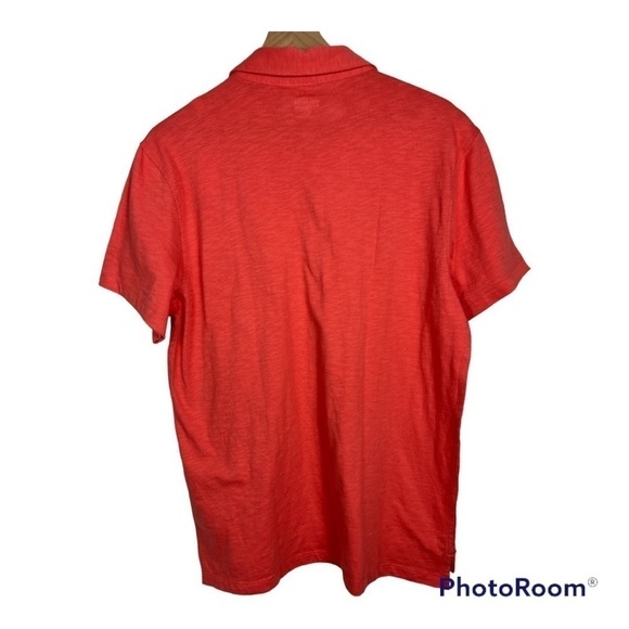 J. Crew Coral Cotton Slub Knit Polo Spring 2023 Sz L - NWT - Picture 2 of 9